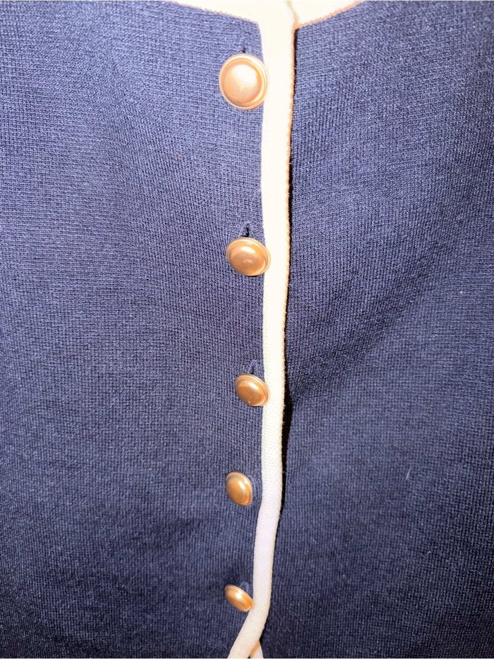 💙 Emerson Lang Navy Knit Sweater Vest - Picture 5 of 6